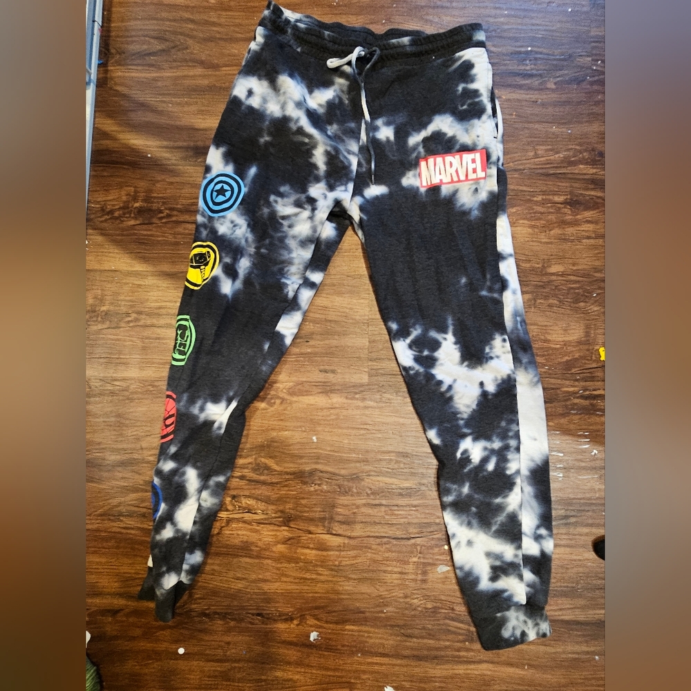 Marvel, grey tie dye, Large, sweat pants